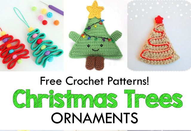 Christmas Tree Applique Crochet Patterns! - AmVaBe Crochet