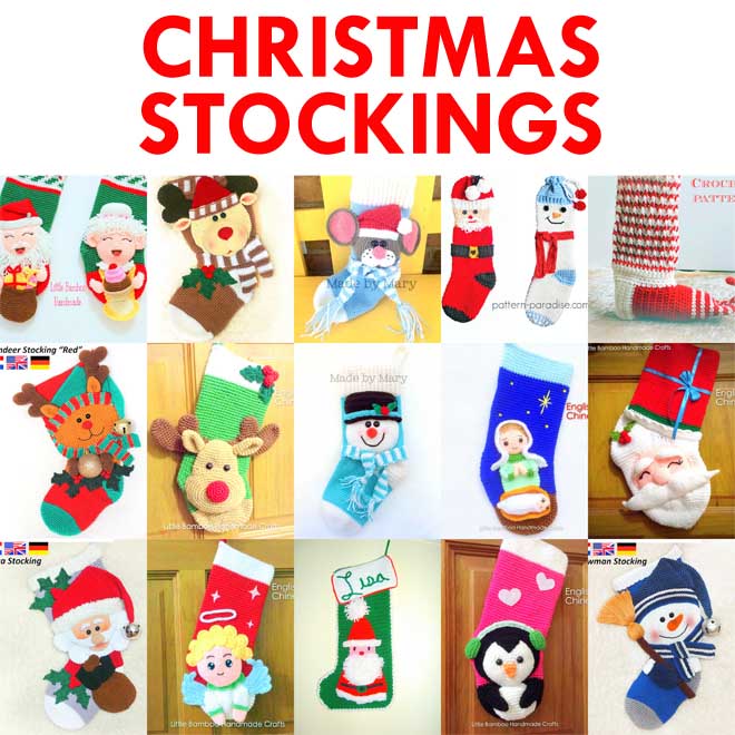 Christmas Stocking Crochet Pattern Roundup!