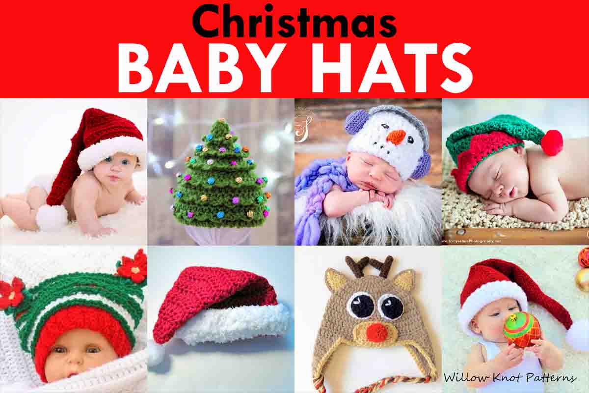 Free crochet christmas hats for online babies