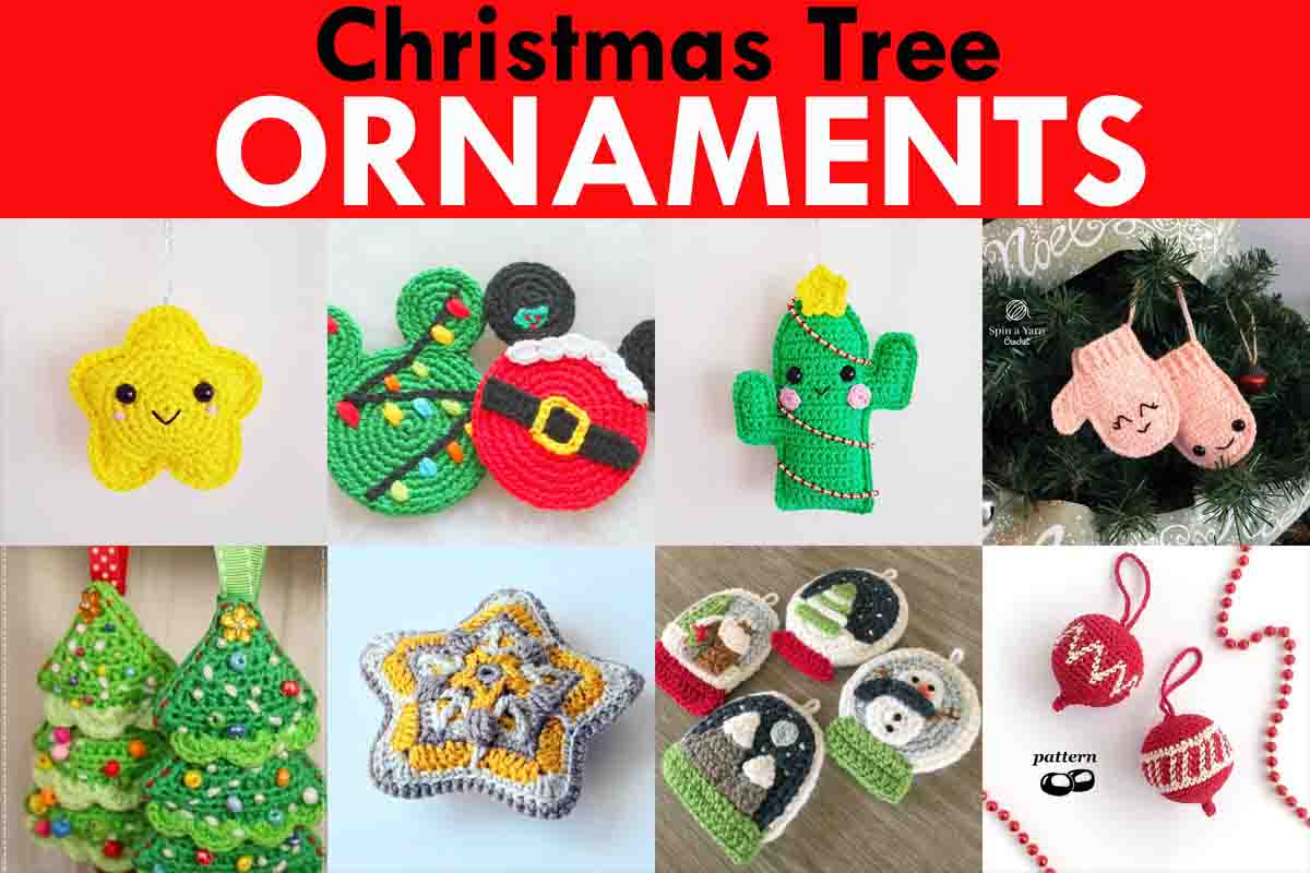 Christmas Tree Ornament Crochet Pattern Roundup!