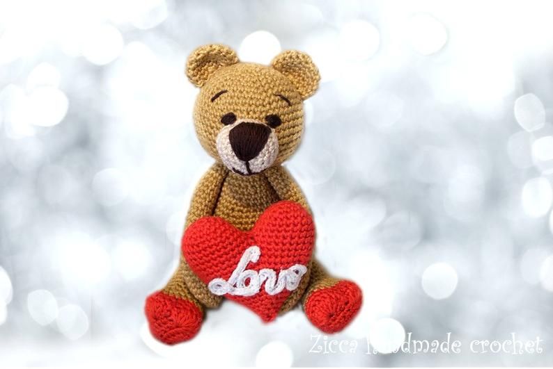 amigurumi Valentine BEAR crochet pattern