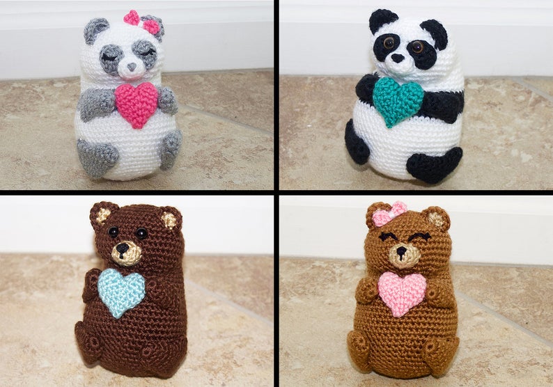 amigurumi Valentine BEAR crochet pattern