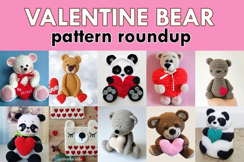 Amigurumi Valentine Heart Crochet Pattern Roundup - AmVaBe Crochet