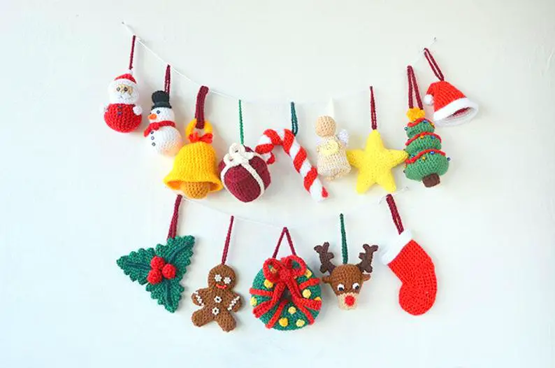 christmas tree ornament crochet pattern, christmas tree ornament  crochet, tree ornament  crochet pattern, amigurumi tree ornament  pattern, christmas in july, tree ornament christmas crochet