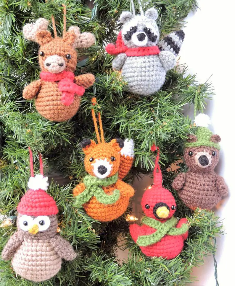 christmas tree ornament crochet pattern, christmas tree ornament  crochet, tree ornament  crochet pattern, amigurumi tree ornament  pattern, christmas in july, tree ornament christmas crochet