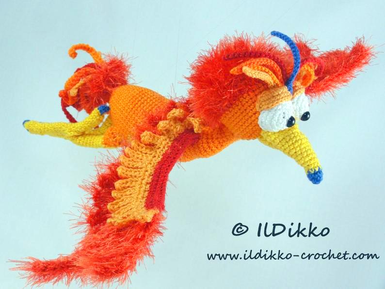 fire bird phoenix crochet pattern