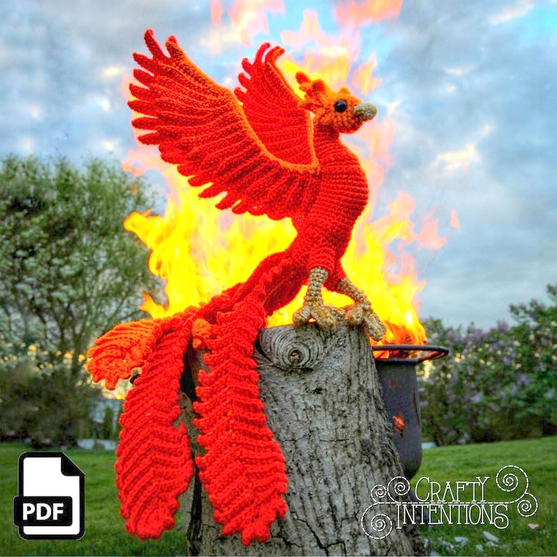 Fire Bird Phoenix Crochet Patterns! AmVaBe Crochet