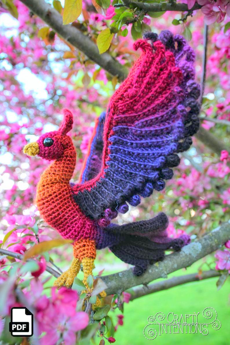 Fire Bird Phoenix Crochet Patterns! AmVaBe Crochet