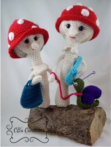 FALL MUSHROOM crochet pattern, FALL TOADSTOOL crochet pattern