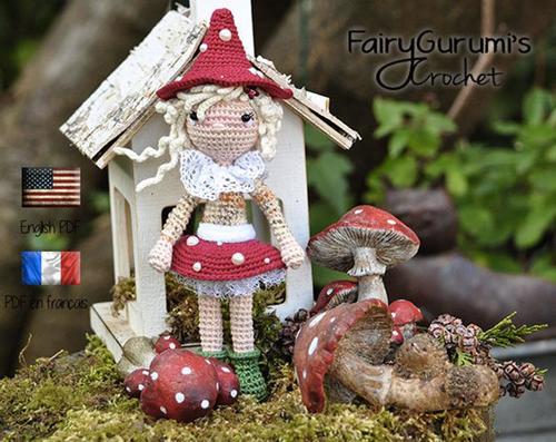 FALL MUSHROOM crochet pattern, FALL TOADSTOOL crochet pattern