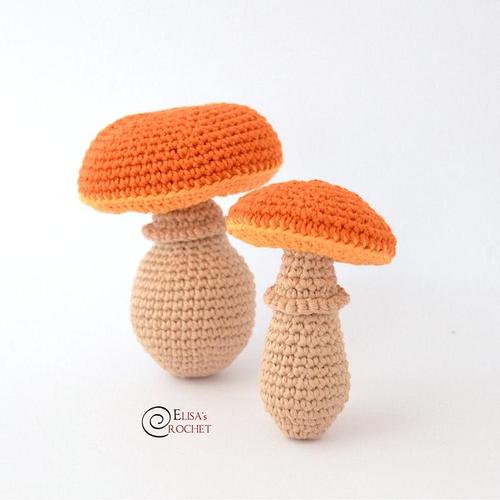 FALL MUSHROOM crochet pattern, FALL TOADSTOOL crochet pattern