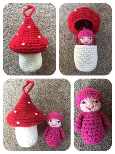 FALL MUSHROOM crochet pattern, FALL TOADSTOOL crochet pattern