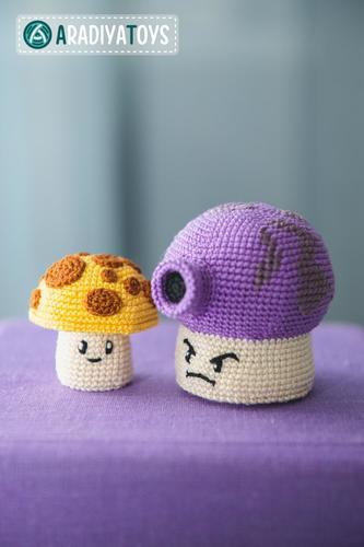 FALL MUSHROOM crochet pattern, FALL TOADSTOOL crochet pattern