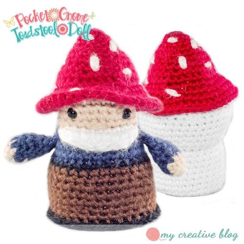 FALL MUSHROOM crochet pattern, FALL TOADSTOOL crochet pattern