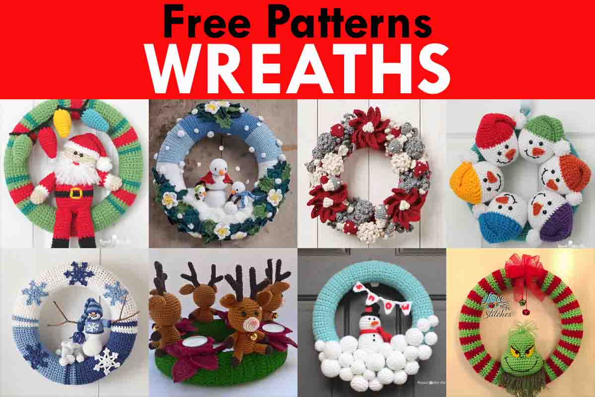 Free Christmas Wreath Crochet Pattern Roundup!