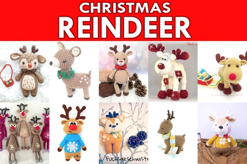 Christmas Reindeer Crochet Pattern Roundup!