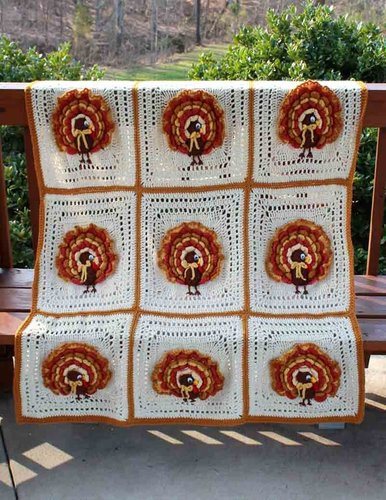 thanksgiving AFGHAN crochet pattern, fall AFGHAN crochet pattern