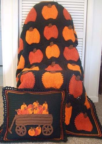 thanksgiving AFGHAN crochet pattern, fall AFGHAN crochet pattern