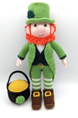 ST PATRICKS DAY crochet pattern, amigurumi ST PATRICKS DAY pattern