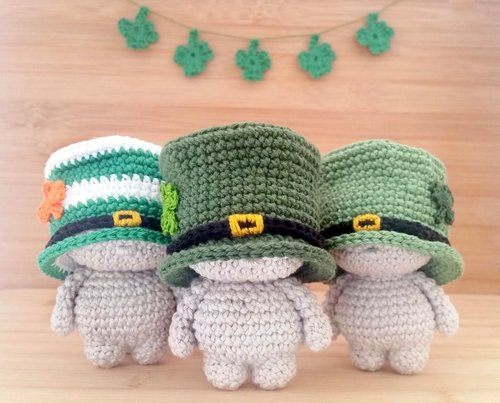 ST PATRICKS DAY crochet pattern, amigurumi ST PATRICKS DAY pattern