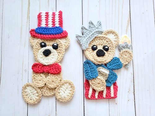 4th OF JULY crochet pattern, AMERICAN crochet pattern,  USA crochet pattern