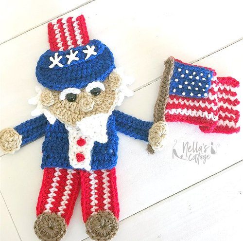 4th OF JULY crochet pattern, PATRIOTIC crochet pattern, USA crochet pattern