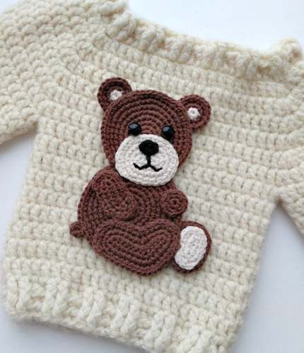 BEAR APPLIQUE crochet pattern