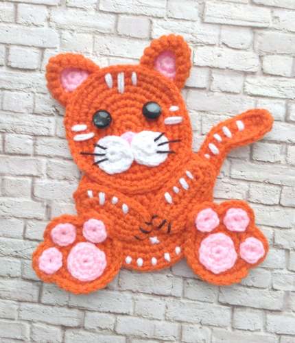 CAT APPLIQUE crochet pattern