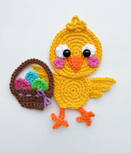 EASTER CHICK APPLIQUE crochet pattern