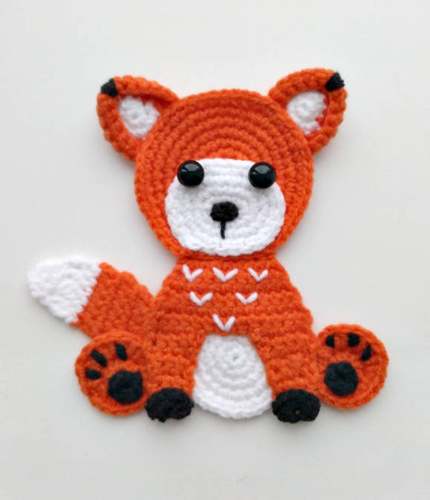 FOX APPLIQUE crochet pattern