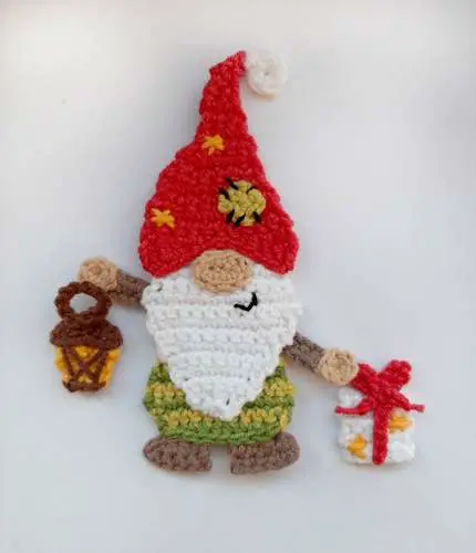 GARDEN GNOME APPLIQUE crochet pattern