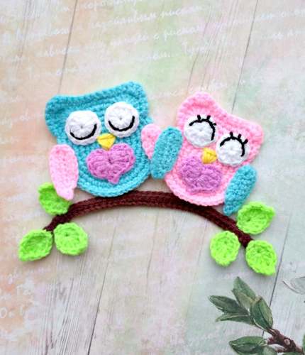 OWL APPLIQUE crochet pattern