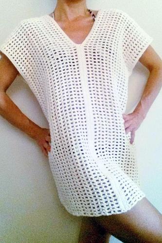 BEACH DRESS crochet pattern, COVERUP DRESS crochet pattern