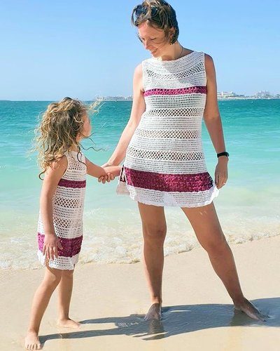 BEACH DRESS crochet pattern, COVERUP DRESS crochet pattern