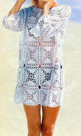 BEACH DRESS crochet pattern, COVERUP DRESS crochet pattern