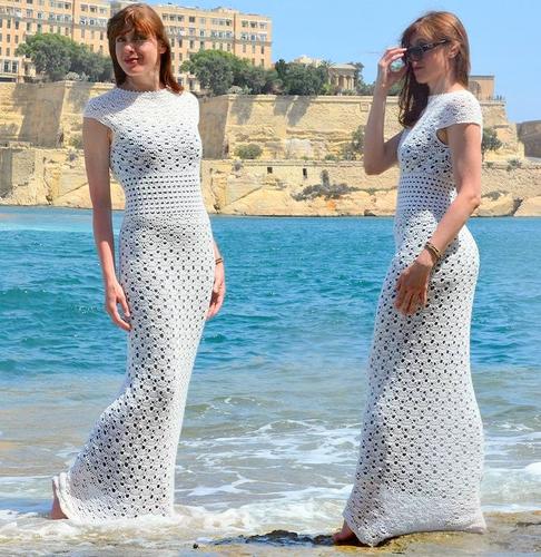 BEACH DRESS crochet pattern, COVERUP DRESS crochet pattern