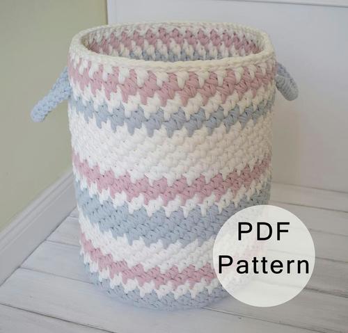 BASKET crochet pattern, STORAGE BASKET crochet pattern, HOME DECOR crochet pattern