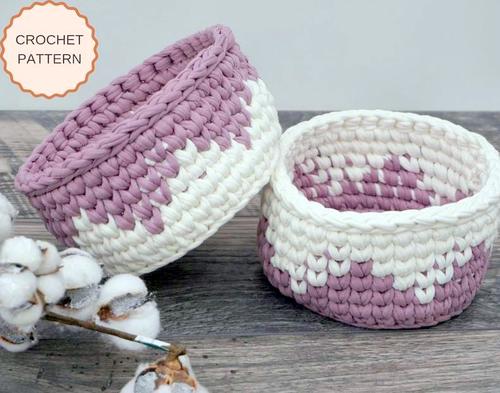 BASKET crochet pattern, STORAGE BASKET crochet pattern, HOME DECOR crochet pattern