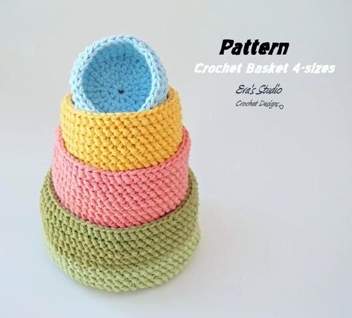 BASKET crochet pattern, STORAGE BASKET crochet pattern, HOME DECOR crochet pattern