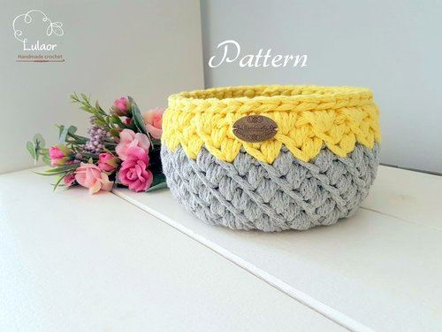 BASKET crochet pattern, STORAGE BASKET crochet pattern, HOME DECOR crochet pattern