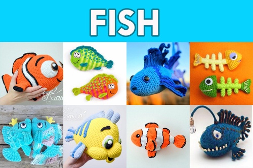 Fish Amigurumi Crochet Pattern Roundup!