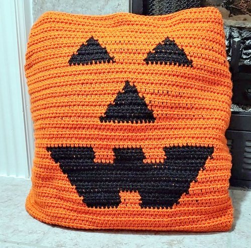 Halloween Home Decor Pillow  Crochet Pattern