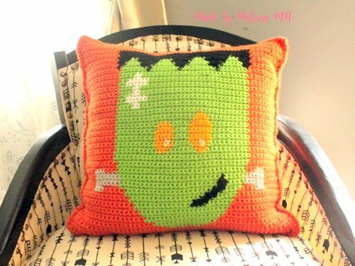 Halloween Home Decor Pillow  Crochet Pattern