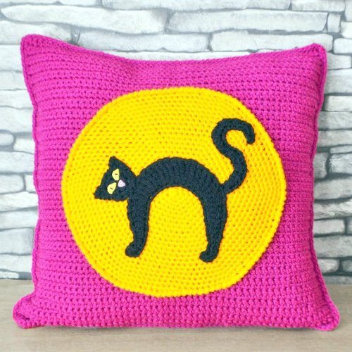 Halloween Home Decor Pillow  Crochet Pattern