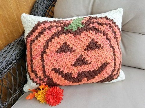 Halloween Home Decor Pillow  Crochet Pattern