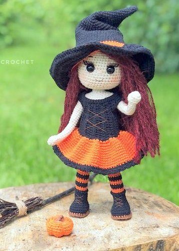 Halloween Witch Amigurumi Crochet Pattern