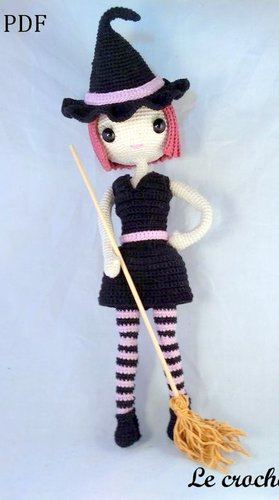 Halloween Witch Amigurumi Crochet Pattern