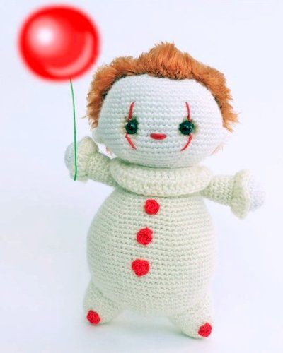 CREEPY CLOWN amigurumi crochet pattern