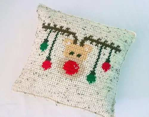 Christmas Pillow Home Decor Crochet Pattern