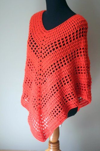 FALL PONCHO crochet pattern